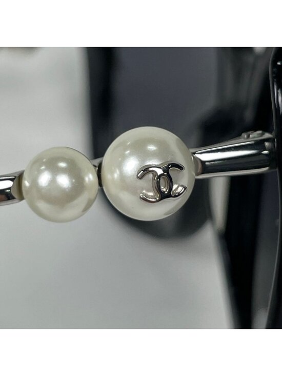 Chanel Sunglasses CC Logo Acetate Fakepearl Black Eyewear